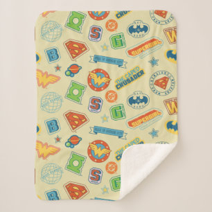 Couverture Sherpa Motif de badge de super-héros de la Ligue de la ju