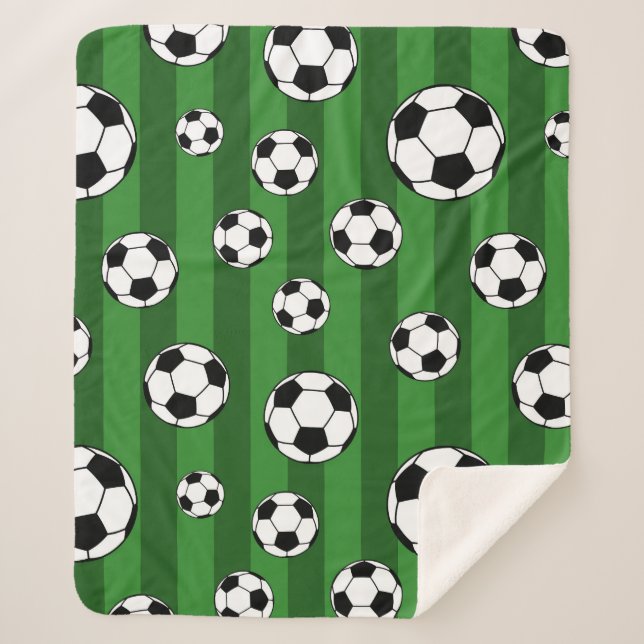 Couverture Sherpa Motif de balle de football pour enfants sur les ba (Devant)