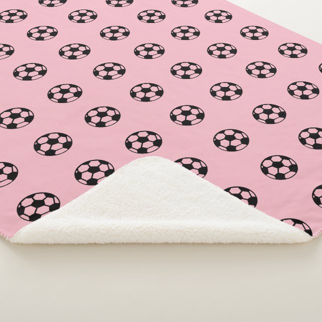 Couverture Sherpa Motif de balle de soccer - Couleur Arrière - plan  (3/4)