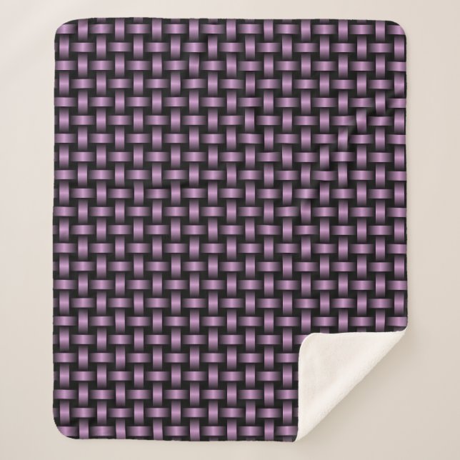 Couverture Sherpa Motif de brasage noir violet (Devant)