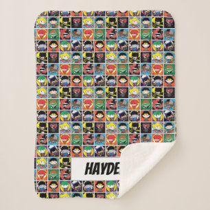Couverture Sherpa Motif de caractères de la Ligue de justice de Chib