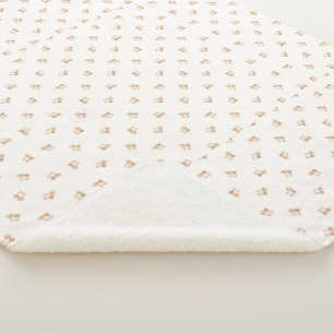 Couverture Sherpa Motif de champignons