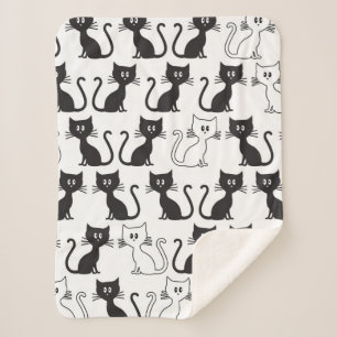 Couverture Sherpa Motif de chatons