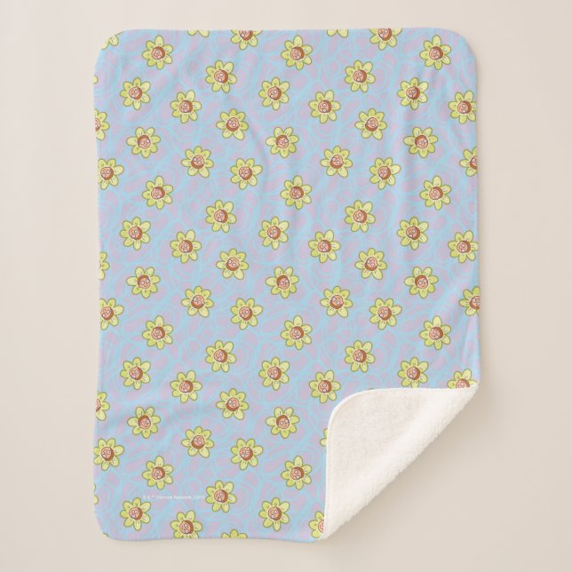 Couverture Sherpa Motif de fleurs Morty (Devant)