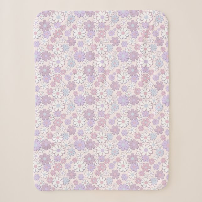 Couverture Sherpa Motif de fleurs Y2K (Devant)
