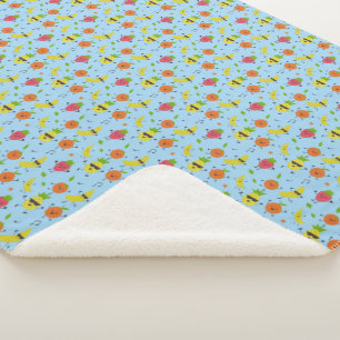 Couverture Sherpa Motif de fruit dansant mignon pour bébé et enfants