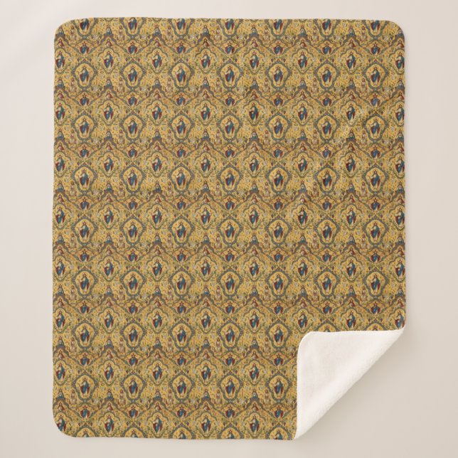 Couverture Sherpa Motif de Jésus (Devant)