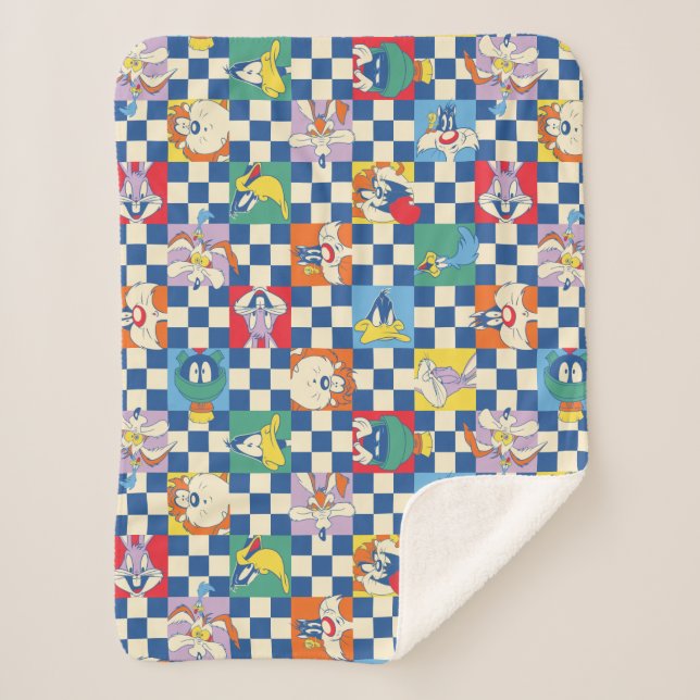 Couverture Sherpa Motif de jeton couleur LOONEY TUNES™ Checker (Devant)