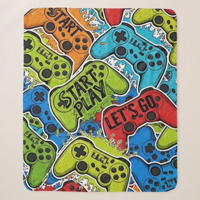 Couverture Sherpa Motif de Joueur (Devant)