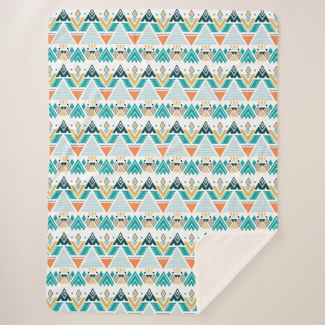 Couverture Sherpa Motif de la tribu Aztec (Devant)