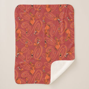 Couverture Sherpa Motif de la vache et du poulet rouge