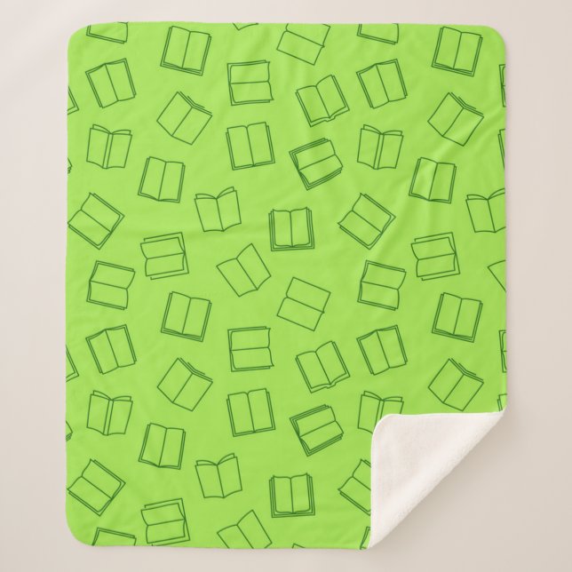 Couverture Sherpa Motif de livre (Devant)