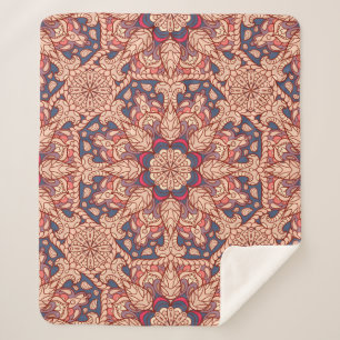 Couverture Sherpa Motif de mandala sans couture. Elément décoratif v