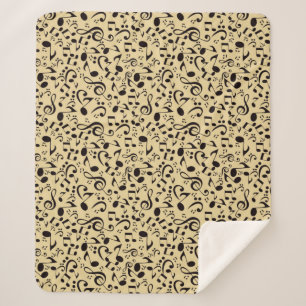 Couverture Sherpa Motif de notes musicales