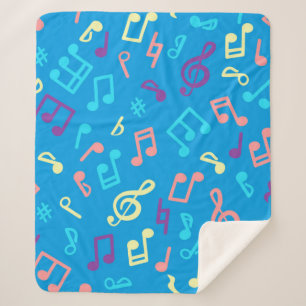 Couverture Sherpa Motif de notes musicales