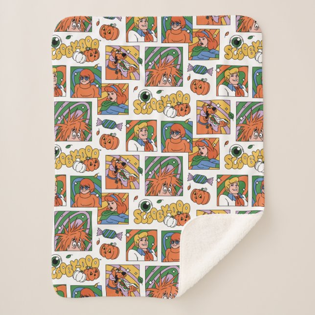 Couverture Sherpa Motif de photos Halloween de Scooby-Doo (Devant)