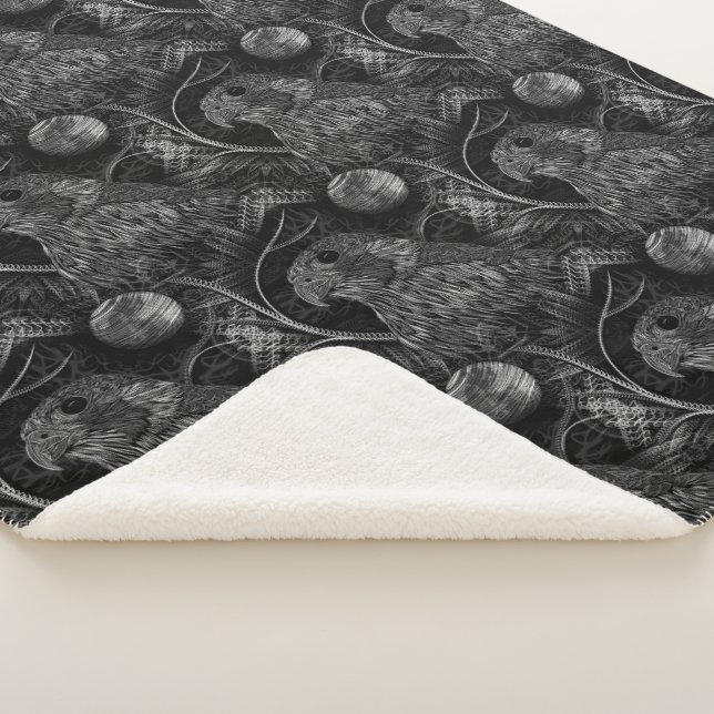 Couverture Sherpa Motif de Pleine lune Falcon (3/4)