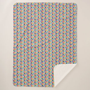 Couverture Sherpa Motif de Poka Dot animé sur Sherpa Blanket