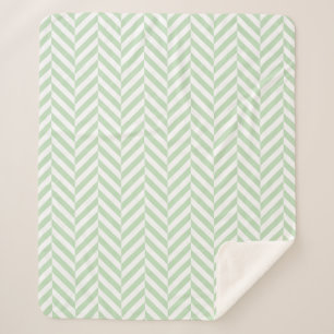 Couverture Sherpa Motif de sonnerie géométrique vert Mint
