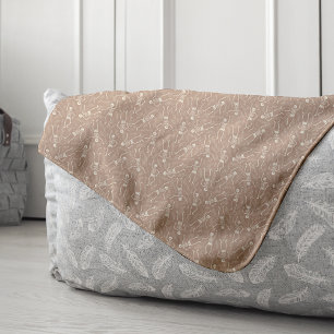 Couverture Sherpa Motif de squelette d'Halloween neutre