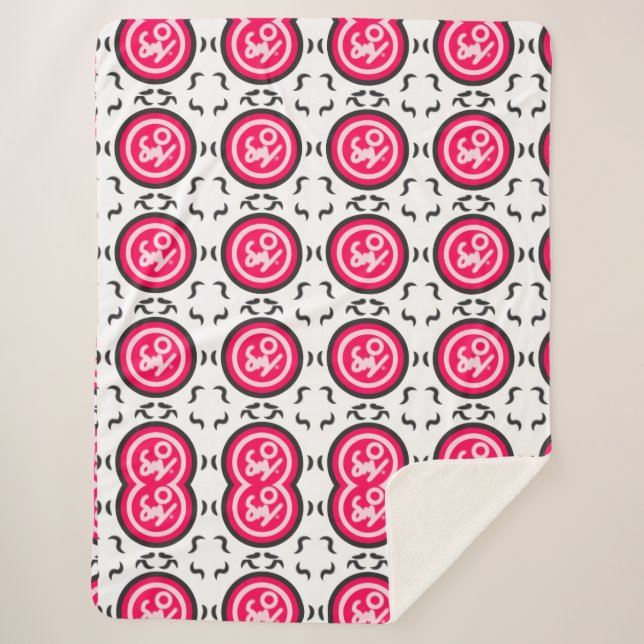 Couverture Sherpa Motif de symbole moderne (Devant)