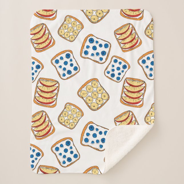 Couverture Sherpa Motif de toast (Devant)
