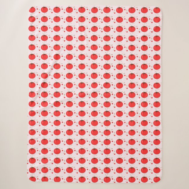 Couverture Sherpa Motif de tomate rouge mignon (Devant)