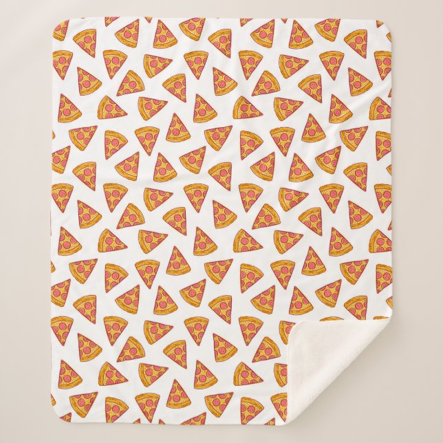 Couverture Sherpa Motif de tranche Pizza Fun (Devant)