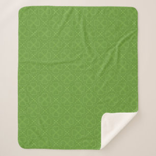 Couverture Sherpa Motif de trèfle de coeur
