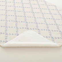 Motif de treillis floral bleu atténué en impressio