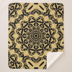 Couverture Sherpa Motif décoratif de style oriental. Couleur dans le