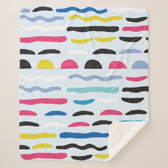 Couverture Sherpa Motif décoratif géométrique Abstrait sans couture  (Devant)