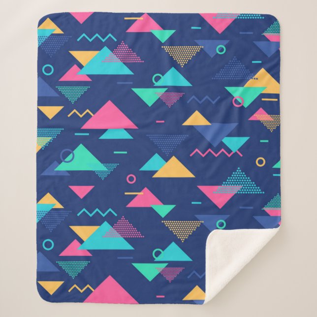 Couverture Sherpa Motif des années 80 (Devant)