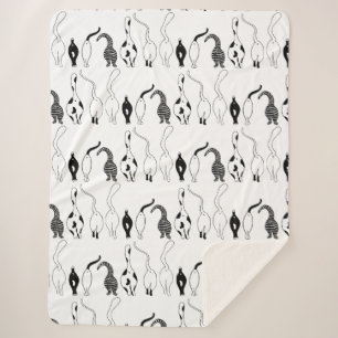 Couverture Sherpa Motif des boutons de chat