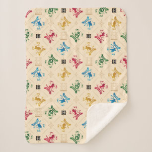 Couverture Sherpa Motif des crêtes de maison Ornate HOGWARTS™