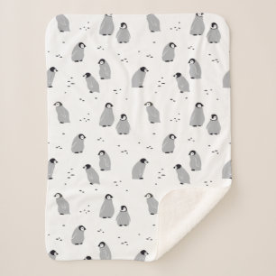 Couverture Sherpa Motif des pousses de l'empereur des bébés