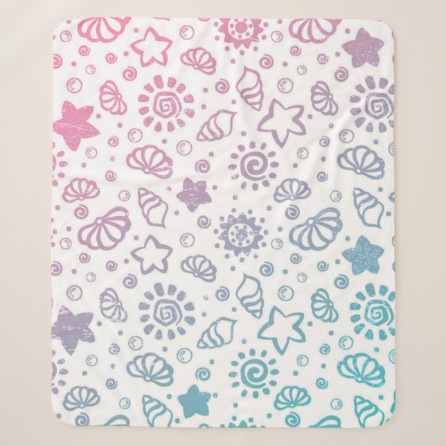 Couverture Sherpa Motif d'été (Devant)