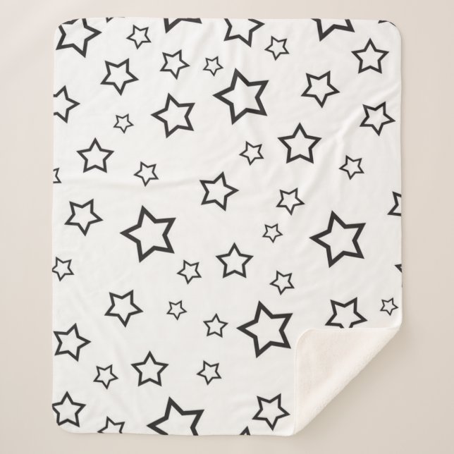 Couverture Sherpa Motif d'étoiles (Devant)