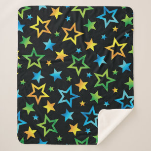 Couverture Sherpa Motif d'étoiles