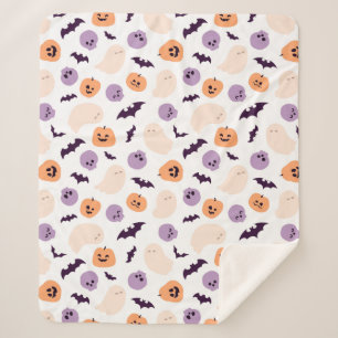 Couverture Sherpa Motif d'Halloween pour enfants amusants