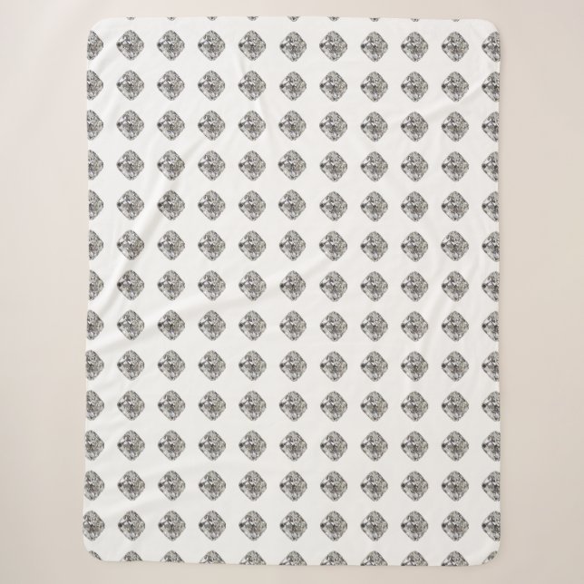 Couverture Sherpa Motif diamant (Devant)