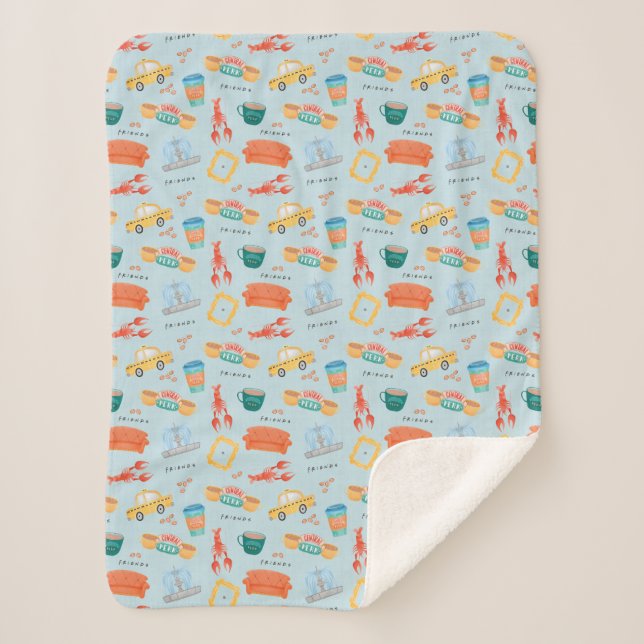 Couverture Sherpa Motif d'icônes Classiques FRIENDS™ (Devant)