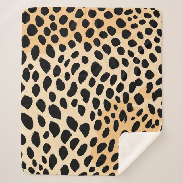 Couverture Sherpa Motif d'impression Cheetah (Devant)