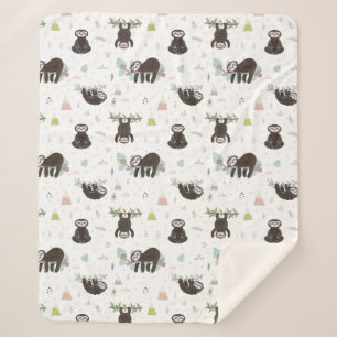 Couverture Sherpa Motif doux somnolent de paresse