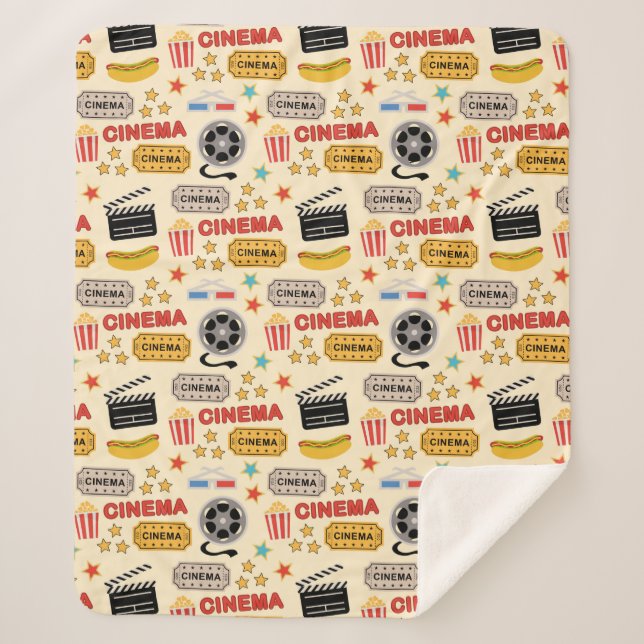 Couverture Sherpa Motif du cinéma (Devant)