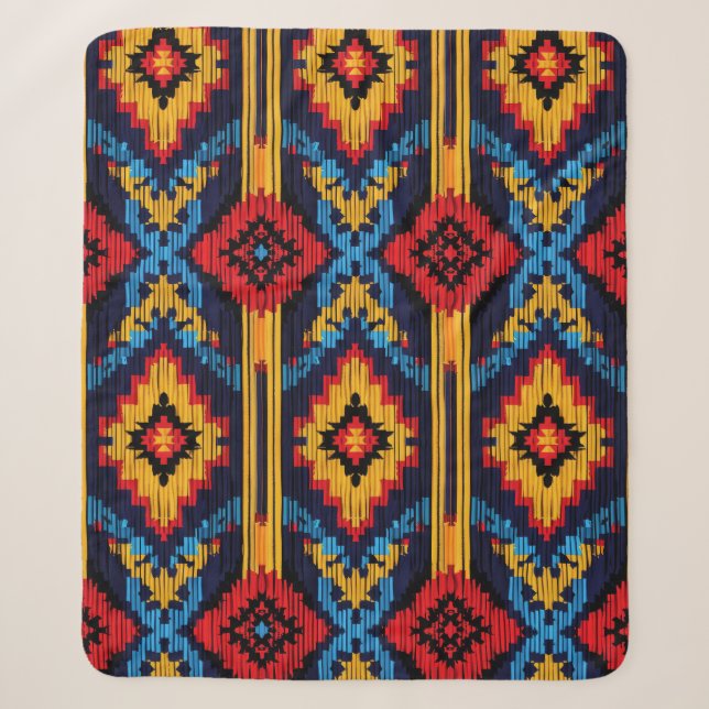 Couverture Sherpa Motif du sud-ouest du diamant gras (Devant)
