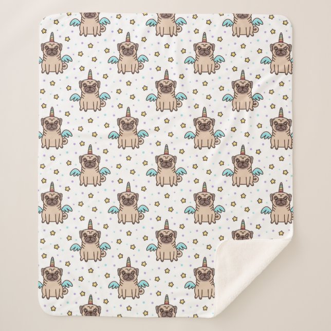 Couverture Sherpa Motif d'Unipug (Devant)