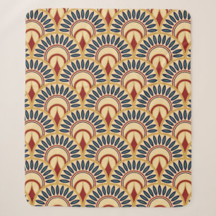 Couverture Sherpa Motif égyptien Motif à échelle de poisson sans cou