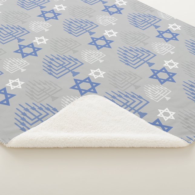Couverture Sherpa Motif élégant de la fête de Hanoukka (3/4)