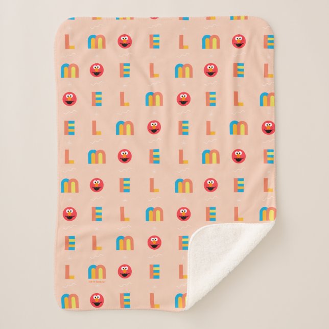 Couverture Sherpa Motif Elmo moderne (Devant)
